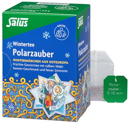 Salus Wintertee Polarzauber 1x 15 Filterbeutel (30g) – Bio-Früchte-Gewürztee mit süßem Waldbeeren-Geschmack und feiner Zimtnote