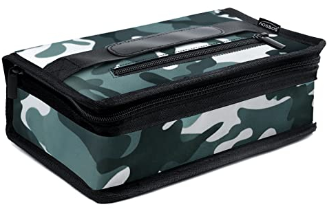 AOSBOS Kleine Kühltasche für unterwegs Lunchtasche Herren Mini Kühlbox Tasche Faltbar Thermotasche Lunchbag Isoliertasche mit Reissverschluss zur Arbeit Schule Auto Reise Wasserdicht 3,5L Camouflage