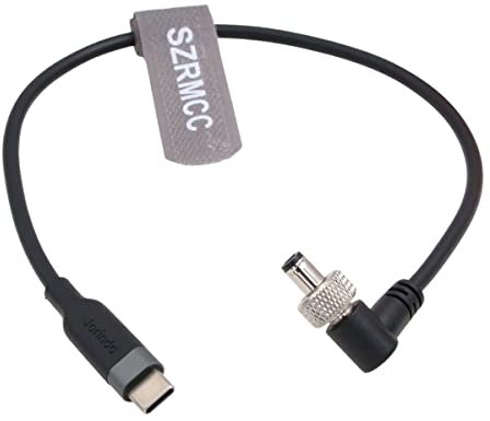 SZRMCC 12V USB C Tipo C a Bloqueo DC 5.5x2.5mm ángulo Recto PD Trigger Cable de alimentación para KiPRO LCD Atomos Ninja V Monitor