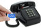 Opis PushMeFon Mobile 4G : The basic mobile phone for use as a house phone for elderly people/Retro Mobile Phone as a simple GSM desk phone/Dementia Phone/Simple Mobile (black)