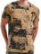 RONOMO Herren T-Shirt Street T-Shirt Qualität T-Shirt（FK Khaki L