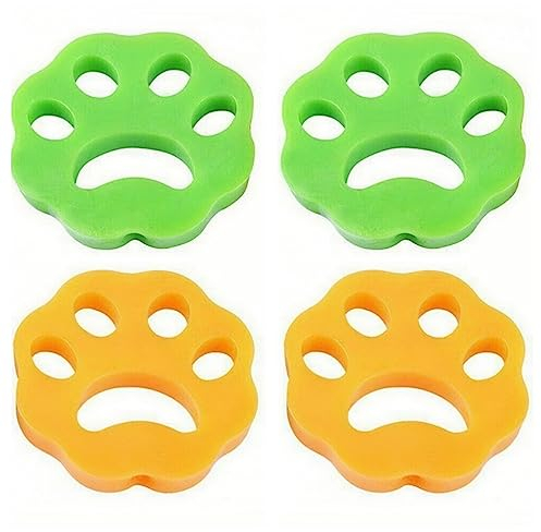 Raccogli Peli Animali,4 Pezzi Depilatore per Animali Domestici,Cattura Peli Lavatrice,Riutilizzabile Cattura peli,per Cani Gatti peli di Animali, Biancheria da Letto(2 in verde, 2 in arancione)