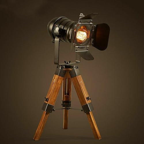 DeeDuud Dreibein Stehlampe 40w Stehleuchte Vretro-Industriellen Stil Mit 4 × Lichtabschirmende 3 × KnöPfe Verstellbare HöHe Tripod Stehlampen FüR BüRos CaféS Und Esszimmer