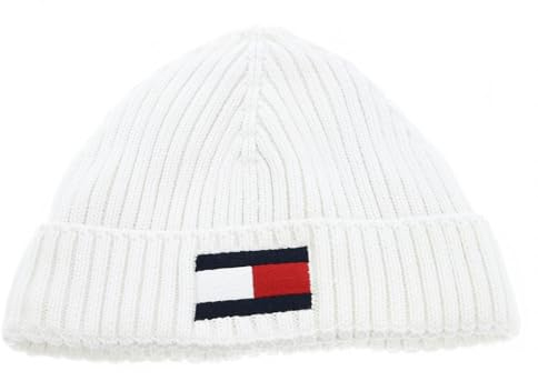 TOMMY HILFIGER TH Essentials Knitted Hat S/M Ancient White