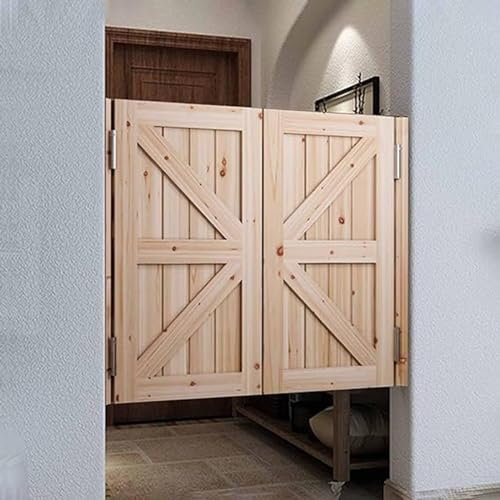 Porte a battente per bar, porta a battente per interni in legno massello, porte a battente per saloon bar, porta a battente per interni (80 x 90 cm)