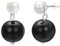 Vissen ohrringe perlen schwarz Weiße Hängend Damen süßwasserperlen Ohrstecker Hängend Bicolor perlen Elegant Modeschmuck