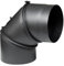 Ofenrohr Rauchrohr Kaminrohr Ø 130 mm Längenelemente - Bögen 45° und 90 ° (Bogen 90° verstellbar Ø 130 mm)