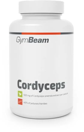 GymBeam Cordyceps (Kapseln) - Funktioneller Extrakt aus dem Cordyceps Sinensis-Pilz, 2000 mg pro Tagesdosis, mit 40% igen Polysaccharidgehalt, gluten- und laktosefrei, vegan, 90 caps