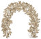 Hollyone 3 Stück Weihnachten Girlande Glitzer, 183cm Magnolien Blätter Girlande, Champagner Weihnachtsbaumschmuck Indoor Outdoor Hängende Girlande Ornamente für Fest, Feiertage, Kamine Deko