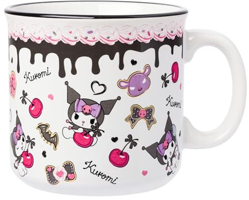 Silver Buffalo Hello Kitty and Friends Keromi Sanrio - Taza de cerámica para cámper, 20 onzas