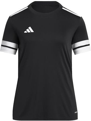 adidas Women's SQUADRA25 Jersey Short Sleeve, Black/White, M