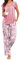 Famulily Ladies’ Pyjamas Loungewear Sleepwear Casual Soft Printed Short Sleeve Loose Floral Pjs Pink S
