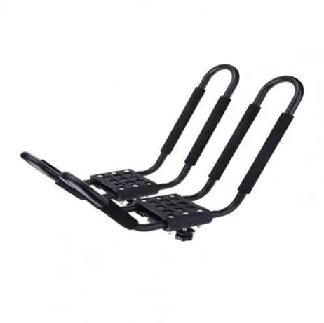 Voiture Galerie De Toit 2 Pièces Universel en Métal J-Bar Voiture Porte-Bagages Porte-Bagages Voiture Kayak Toit Support Véhicule Monté sur Véhicule Canoë Ski Porte-Bagages De Voiture