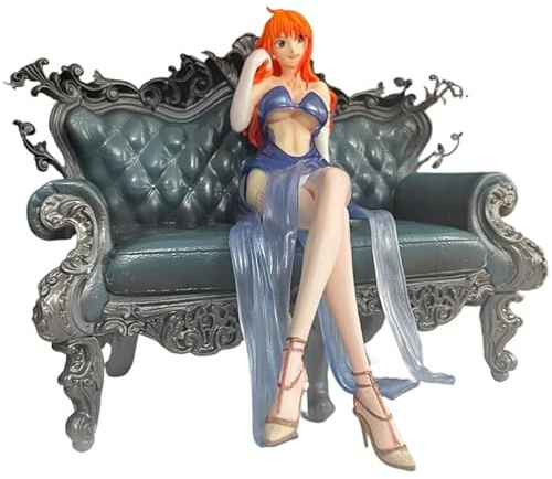 REOZIGN Nami-Figur, Boa Hancock-Figur, Anime-Figuren auf Sofa sitzend 18 cm/7,1 Zoll, handgefertigtes PVC-Modell, Dekoration Geschenk (Boa Hancock)