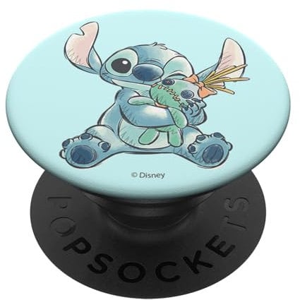 Disney Lilo & Stitch Cute Happy Stitch Scrump Sketch Logo PopSockets Swappable PopGrip