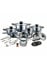 Set Batteria di Pentole 23 Pezzi in Acciaio Inox a Induzione Antiaderente A.M.C.