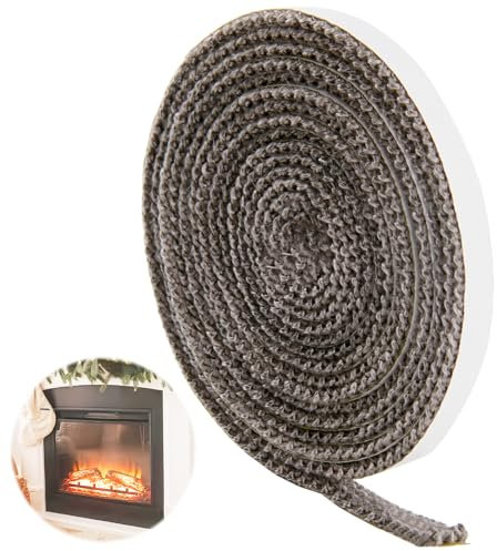 BBQ Gasket Self Stick Smoker Seal Tape 10mm x 3m High Temp Grill Gasket Replacement Fiberglass Cooktop Rope Seal Heat Resistant Tape for Kamado Big Green Egg BBQ Accessories Set
