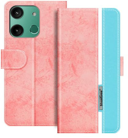 Kompatibel mit HMD Aura Flip Cover, Magnetschnalle, mehrfarbig, Business-PU-Leder-Handyhülle mit Kartenschlitz, für HMD Aura 6,5 Zoll