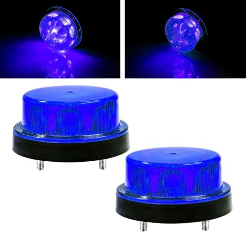 Gyrophare LED Bleu Stroboscopique Signalement d'avertissement Lumières Flash Strobe Beacons Pour Camion Remorque Voiture Van, 2PCS