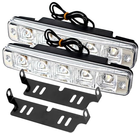 Fyuasto DRL Tagfahrlicht Auto Lichter 5 LEDs Externe Lichter Auto Styling Tageslicht Universal