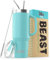 Beast Gobelet isotherme à double paroi en acier inoxydable pour café, glace - 1400 ml - Bleu turquoise