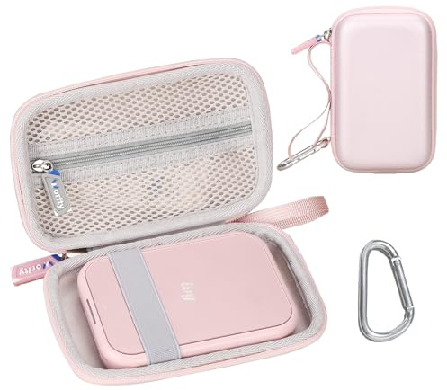 Hard Case for Canon Ivy 2 Mini Photo Printer, Carrying Case for Canon Printer Mini IVY CLIQ+ / CLIQ / CLIQ 2 / CLIQ+2 Instant Camera, Mesh Pocket fits Paper Cable, Rose Gold(Case Only) (Rose Gold)