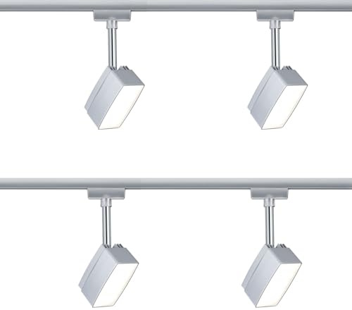 4er Set Paulmann URail Spot Schienensytem Stangensystem 230V Chrom matt inkl. LED Leuchtmittel (95269.04)