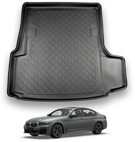 NOMAD Boot Liner Mat for BMW 5 Series Saloon (Plug-in hybrid) 2017-2024 | Premium Anti-Slip TPE Car Boot Protector Tray, Waterproof Raised Edge Trunk Mat, Easy Clean Cargo Floor Liner