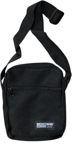 KLAMOTTEN STORE Pusherbag - Montana Cans Redbag - lässige Umhängetasche unisex - schwarz