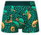Dedoles Boxershorts Herren & Jungen Unterwäsche Trunks Baumwolle lustige Designs Dinosaurier Hamster Spiele Maulwurf Geschenk, Farbe: Grün, Motiv: Chamäleon auf der Jagd (Gekürzte Boxershorts), Gr. M