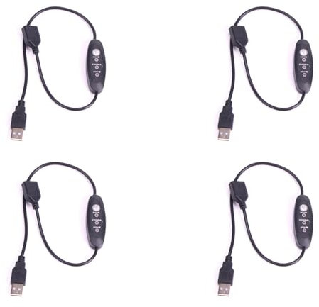 MVOSJFIE 4X USB 5V-12V Temperature Controller Heater Thermostat 3-Speed Adjustable 24W