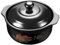 Alipis Casseruola Stufato Induzione Cottura in Pentola di Terracotta Pentola da Cucina Zuppa Pot con Coperchio Pentola di Coccio Vaso di Terracotta Ceramica Black
