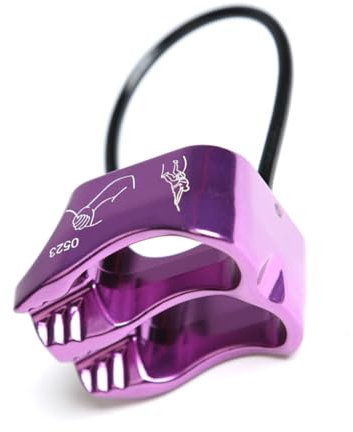 KIXZSAZ Escalade Assureur Dispositif de Rappel V-Grooved Descendeur Travail Aérien Matériel de Descente Sangles Matériel de Sport, Violet