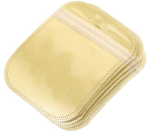 Gatuida Resealable Gold Jewelry Storage Bags 8.5 x 11 Cm Thick Plastic Pouches for Small Business Supplies and Travel, 100pcs Self-seal Jewelry Pouches
