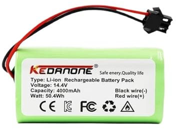 GWSBBRATM Batería De 14,4 V 4000 MAh, Compatible con Conga Excellence 950 990 1090 1790 1990, Compatible con Deebot N79S N79 DN622, Piezas De Aspiradora Robot.(4000mAh)