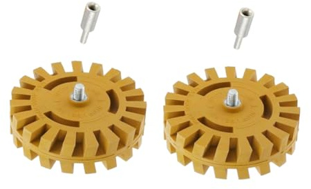 ANDRESLAD 2 Sätze Teiliges Radier Klebstoffentferner für Bohrmaschine Profi Gummischleifscheiben Langlebiges Autokleberentfernungswerkzeug Schonend für Lackoberflächen