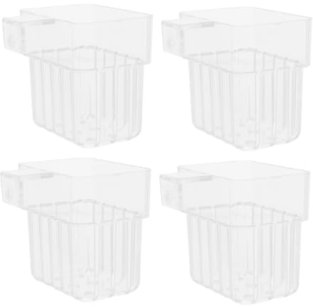 FUTUREORYY 4stücke Aquarium-pflanzbehälter Transparente Töpfe für Wasserpflanzen Pflanzgefäße mit Löchern Behälter für Wassergras Passend für Dicke Glaswände