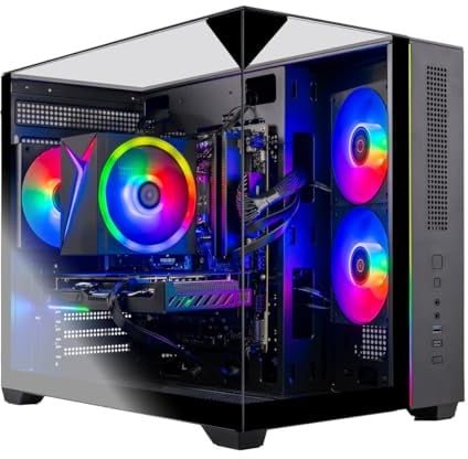 Skytech Gaming Crystal Gaming PC, AMD Ryzen 5 5500 3.6GHz, NVIDIA RTX 5050 8GB, 1TB NVMe SSD, 16GB DDR4 RAM 3200, 650W Gold PSU, Wi-Fi, Win 11, computadora