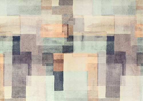 Wash+Dry Fußmatte Gentle Blocks 170x240cm, innen und außen, waschbar