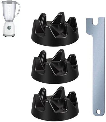 Piezas de repuesto universales para licuadora, acoplador de licuadora negro, reemplaza la parte S con 1 llave | Kit de repuesto de piezas de acoplamiento universal Black Blend Er Mixer