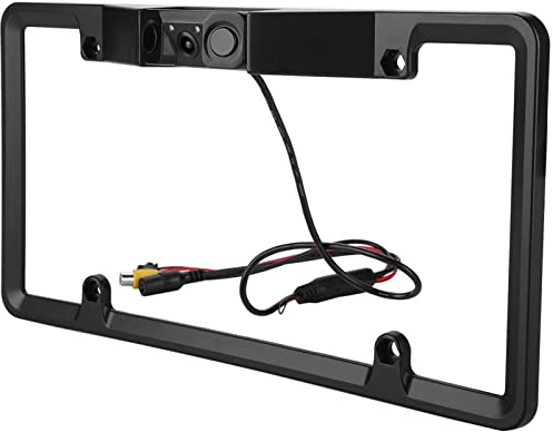 Phefop Telaio Targa Auto 3 in 1 con Sensore di Parcheggio, Telecamera per Retromarcia, Grandangolo 120 Gradi, Materiale ABS per Veicoli Standard