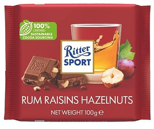 Ritter Sport Rum Raisins Hazelnuts 100g | Case of 12