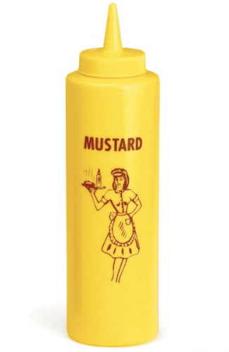 Tablecraft Nostalgia Mustard Squeeze Dispenser 12oz | Condiment Dispenser, Sauce Dispenser, Sauce Bottle