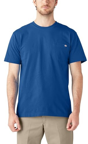 Dickies Herren Kurzärmeliges, Schweres Rundhalsausschnitt und Tasche T-Shirt, Königsblau, XL