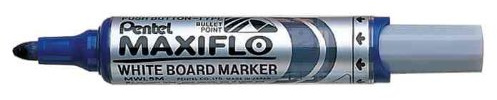 Pentel 5ÂStück Marker für Whiteboard MWL5S MWL5ÂM blau