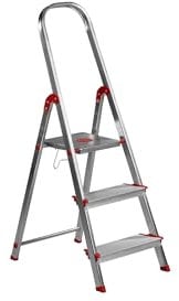 Escalera Aluminio Rolser Norma Tecnica 3 Peldaños. Certificada según Norma Europea EN-131 para Uso doméstico y Profesional.