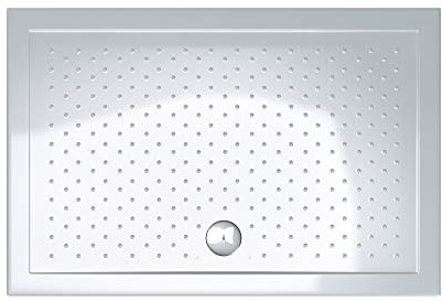 doporro Bac à douche 75x80 receveur de douche antiglisse rectangulaire blanc Lucia02AR 75x80x4cm