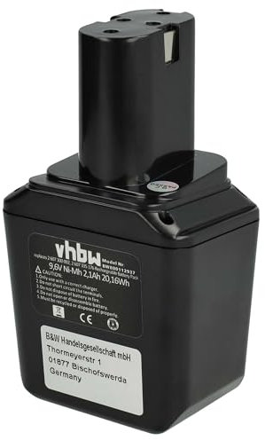 vhbw 1x Akku kompatibel mit Bosch GSB 9,6 VES, GSB 9,6 VE, GBM 9,6 VES, GBM 9,6 VESP Bohrmaschine Werkzeug (2100 mAh, NiMH, 9,6 V)