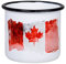 MUGSY Emaille Tasse mit Kanada Flagge, Camping und Outdoor Ausrüstung, Emaille Becher, 300 ml, bruchfest & leicht