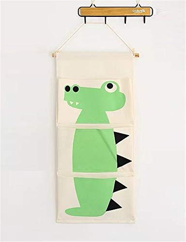 Hängender Organizer mit 3 Taschen Hängeorganizer Hängeaufbewahrung Aufbewahrungstasche für Kinderzimmer Schlafzimmer (Krokodil)